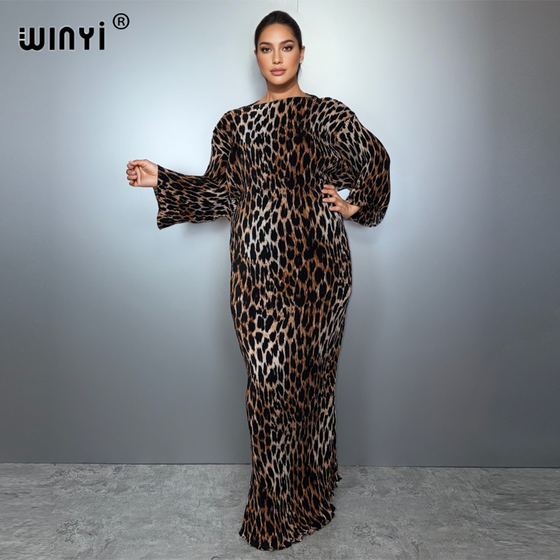 Boho Summer Beach Maxi Dress - Gaun musim panas WINYI berlipit elastis
