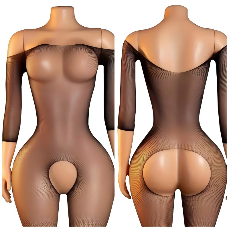 Lingerie - Stoking Jaring Ikan Hitam Seksi Tanpa