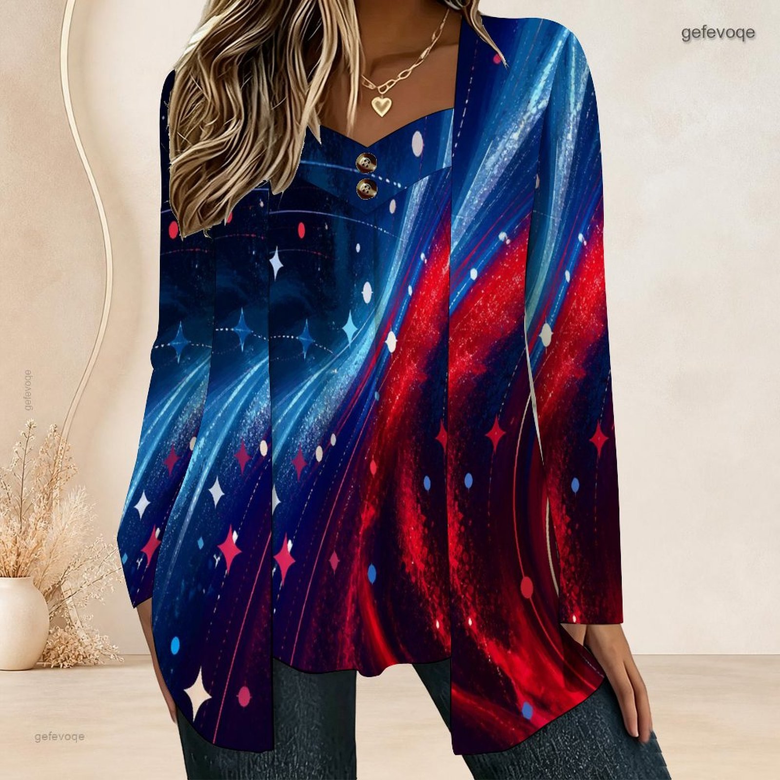 Blouses - Blus Wanita Model Dua Potong Palsu