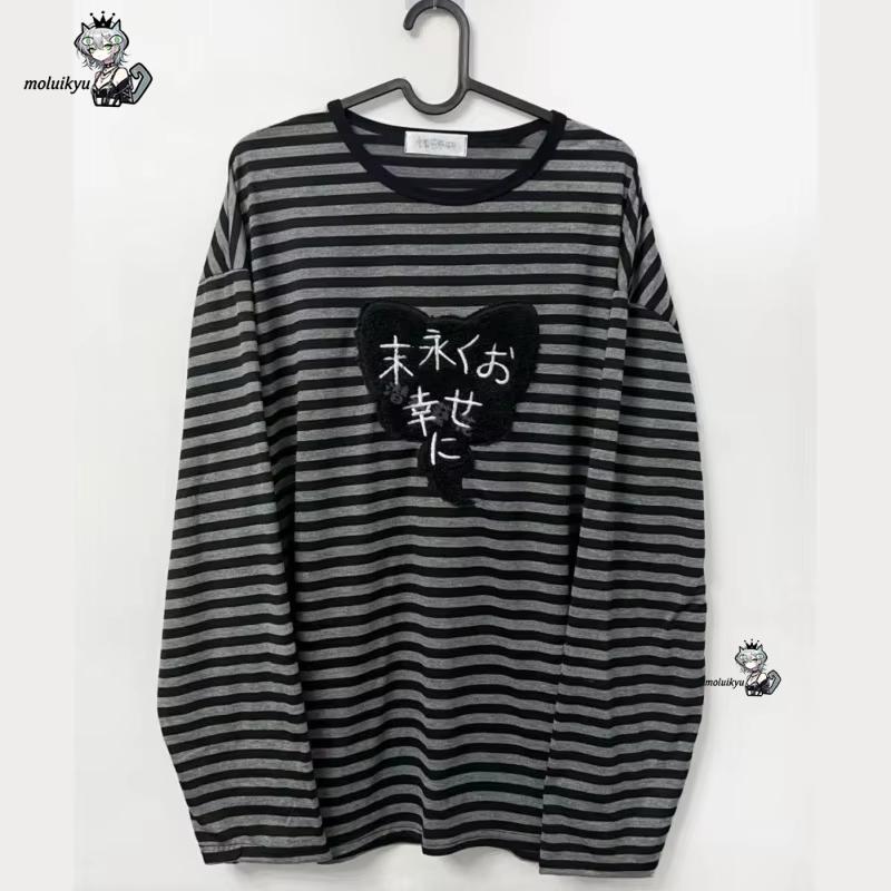 Blouses - Kaos Lengan Panjang Kerah O Vintage