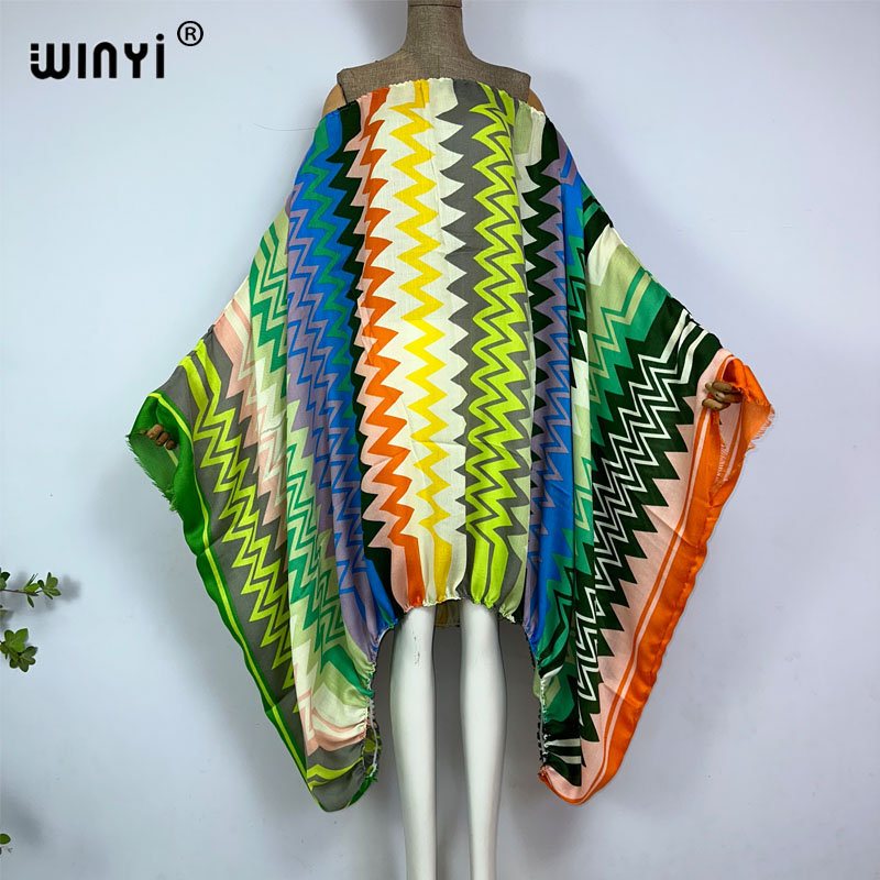Boho Summer Beach Maxi Dress - WINYI Gaun Maxi Wanita Seksi Model