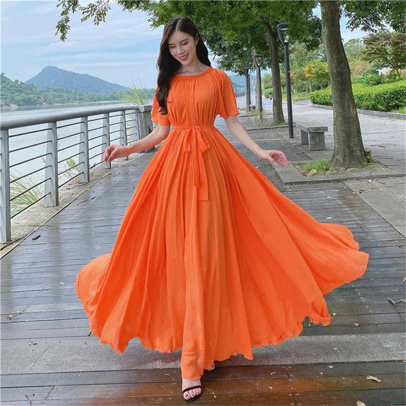 French Vintage Floral Midi Dress - 2023 baru gaun musim panas wanita