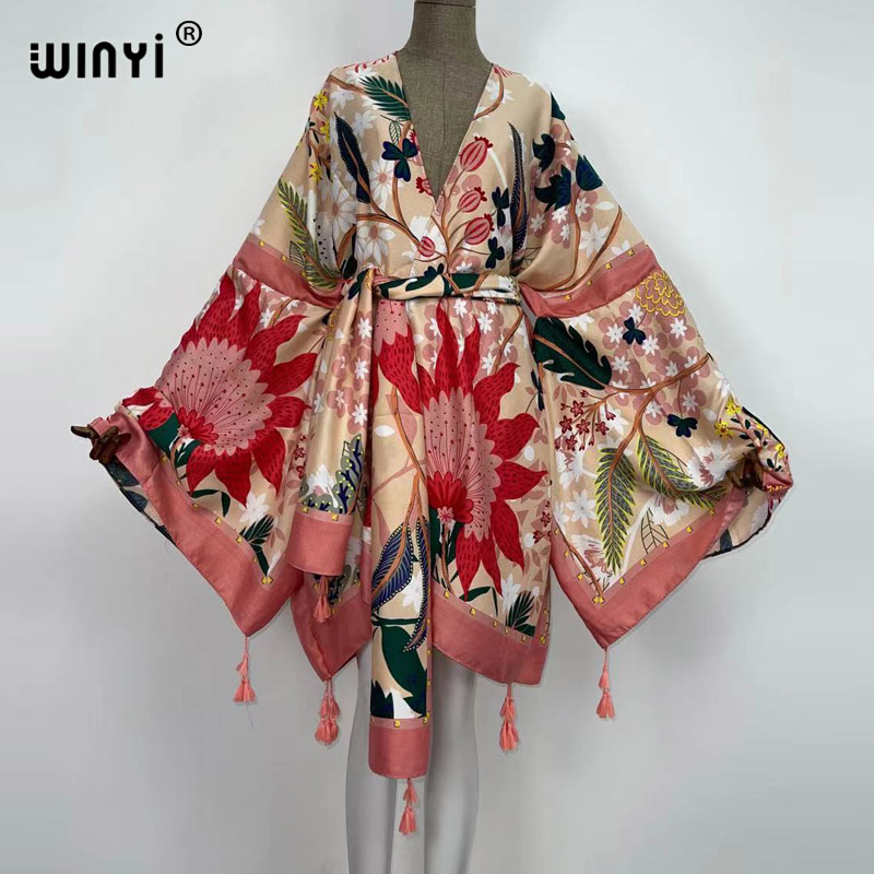 Boho Summer Beach Maxi Dress - Gaun Musim Gugur WINYI untuk Wanita,