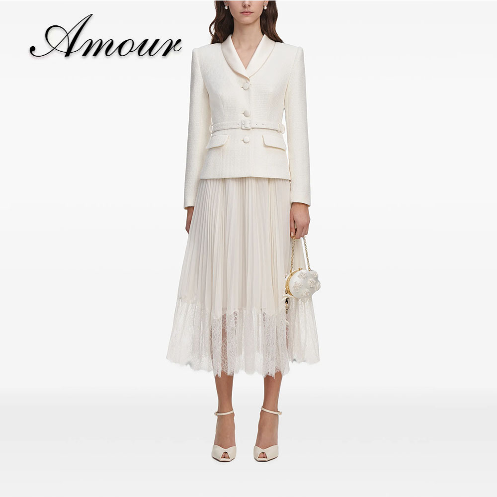 Tweed Two Piece Blazer Dress - Setelan Jas Formal Dua Potong Amour