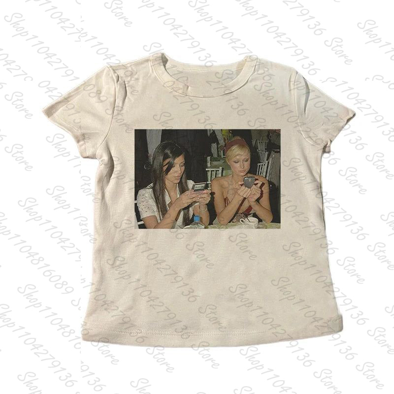 Kaos wanita lengan pendek berg - Y2K Graphic Baby Tee Crop ulasan dan harga