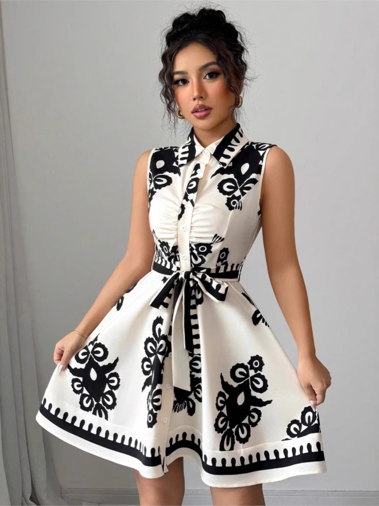 Gaun Kasual Fashion Baru Musim - French Vintage Floral Midi Dress ulasan dan harga
