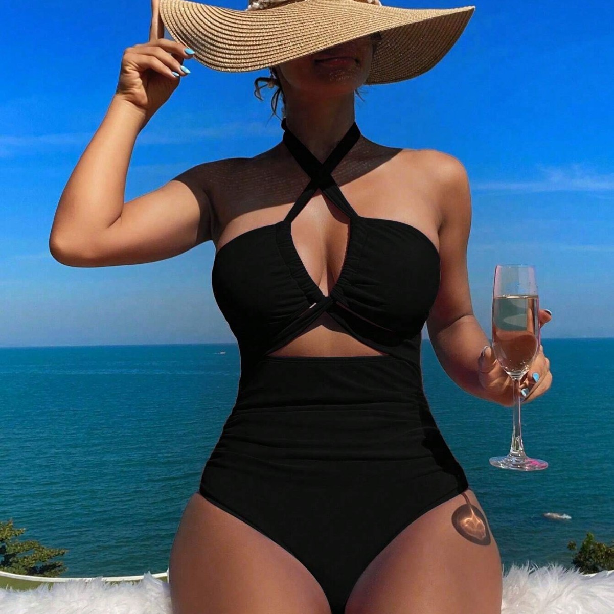 Baju Renang Wanita Halter Neck - Swimwear ulasan dan harga