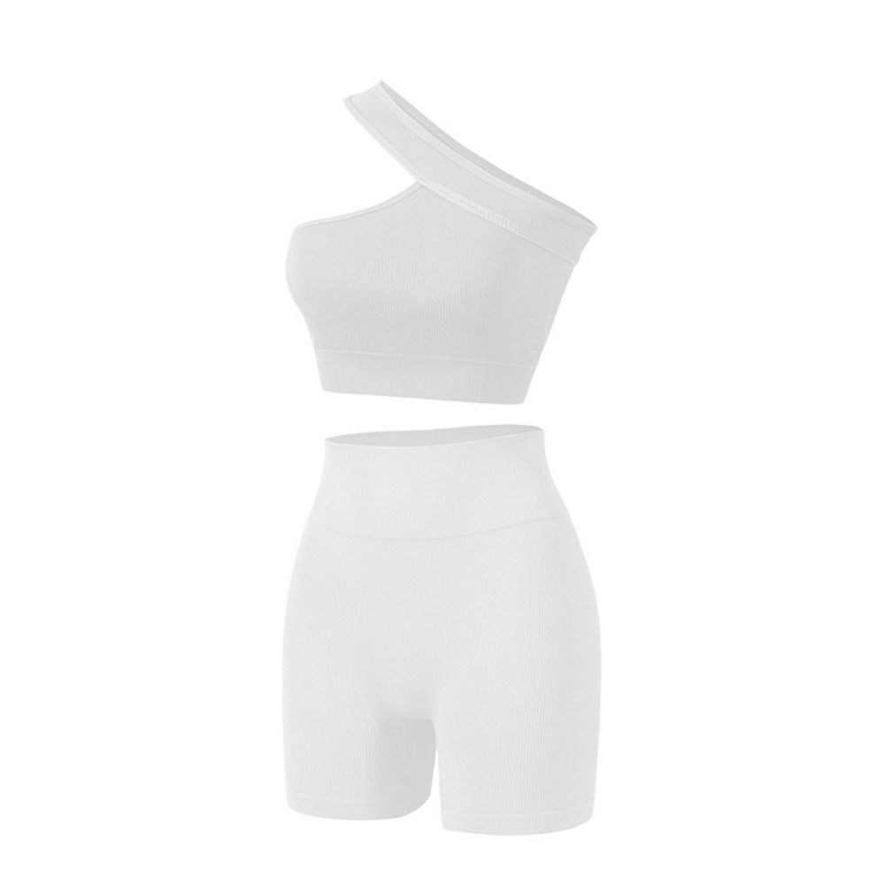2Pcs Set Olahraga Wanita Nyama - Seamless Ribbed Workout Tank Top ulasan dan harga