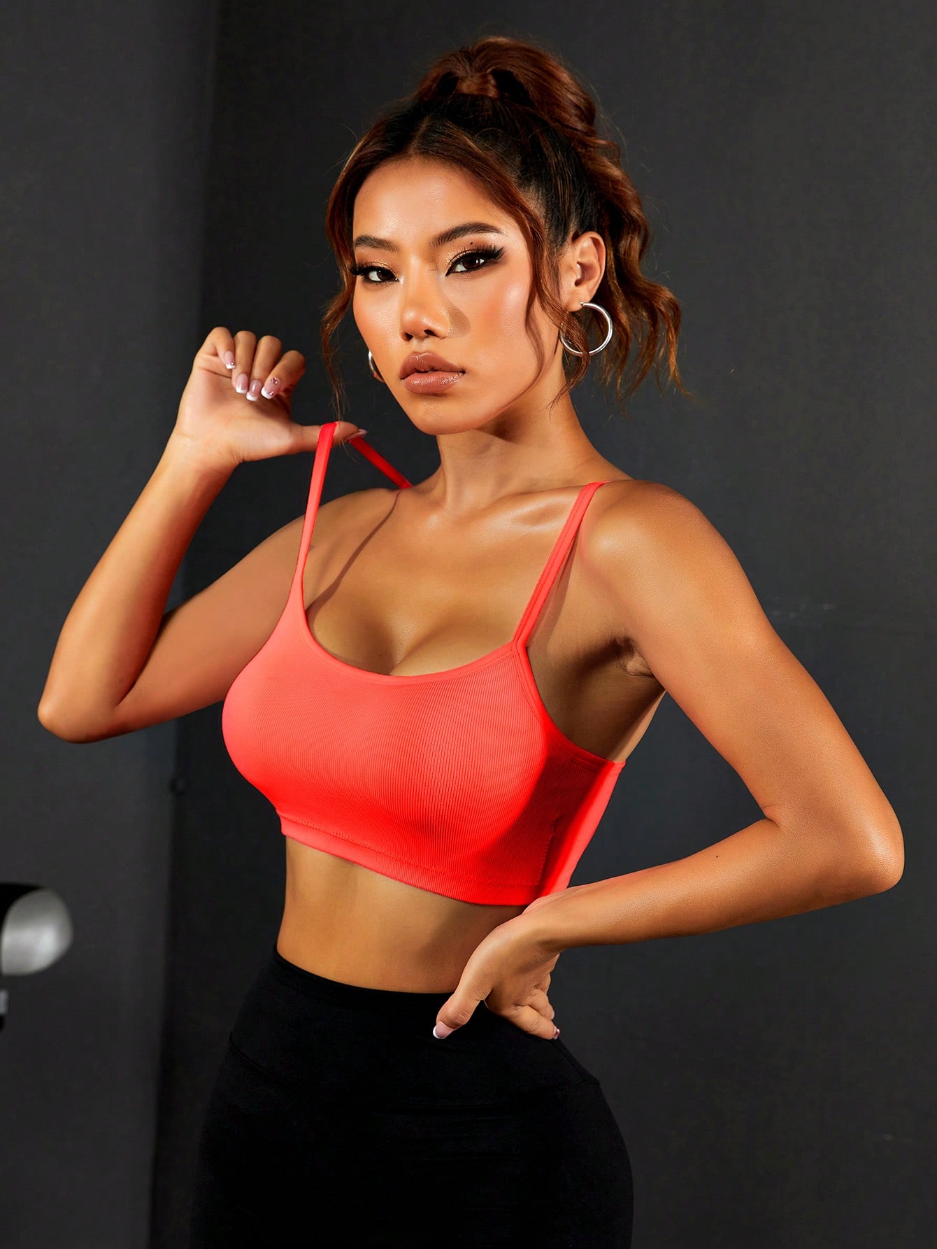 Sport Bra Wanita Berbahan Ribb - Seamless Ribbed Workout Tank Top ulasan dan harga