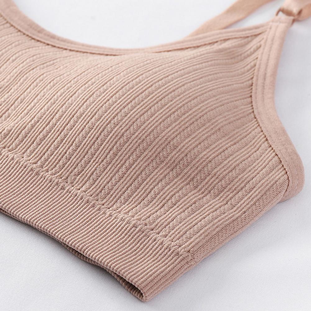 Bra Olahraga Wanita Lembut Tan - Seamless Ribbed Workout Tank Top ulasan dan harga
