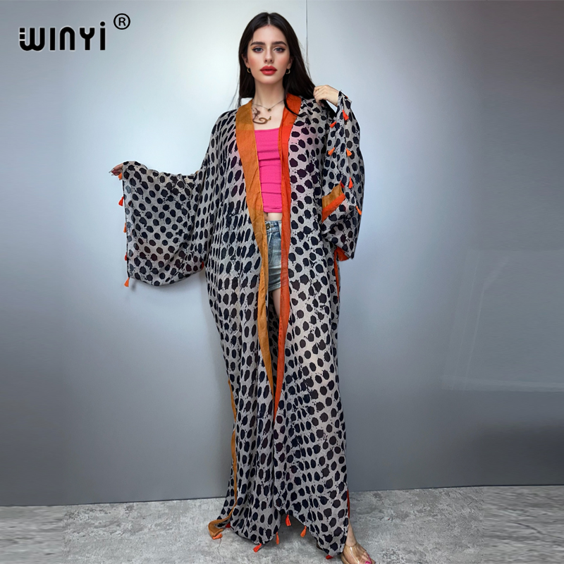 WINYI Pakaian Musim Panas Kimo - Boho Summer Beach Maxi Dress ulasan dan harga