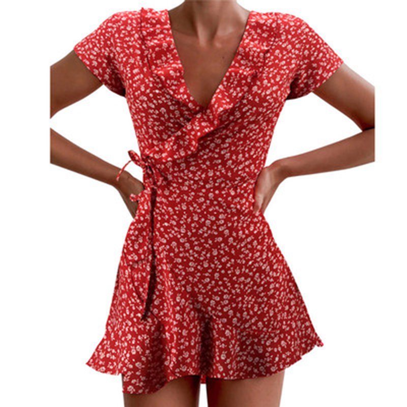 Gaun A-Line Floal wanita musim - French Vintage Floral Midi Dress ulasan dan harga