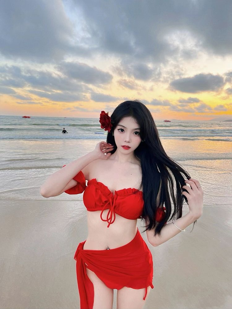 Bikini Merah Seksi untuk Wanit - Swimwear ulasan dan harga