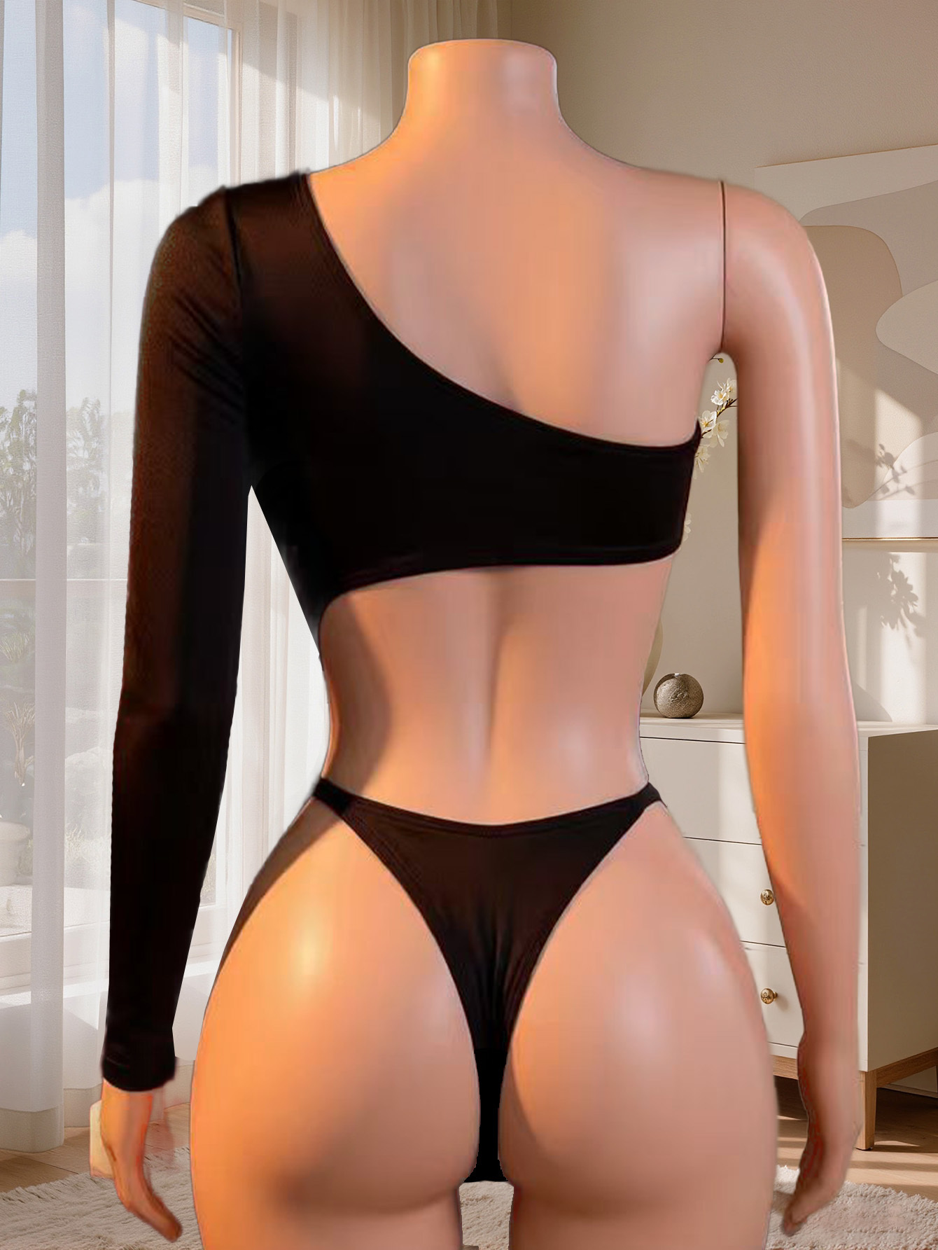 Bodysuit Wanita Satu Bahu Leng - Lingerie ulasan dan harga