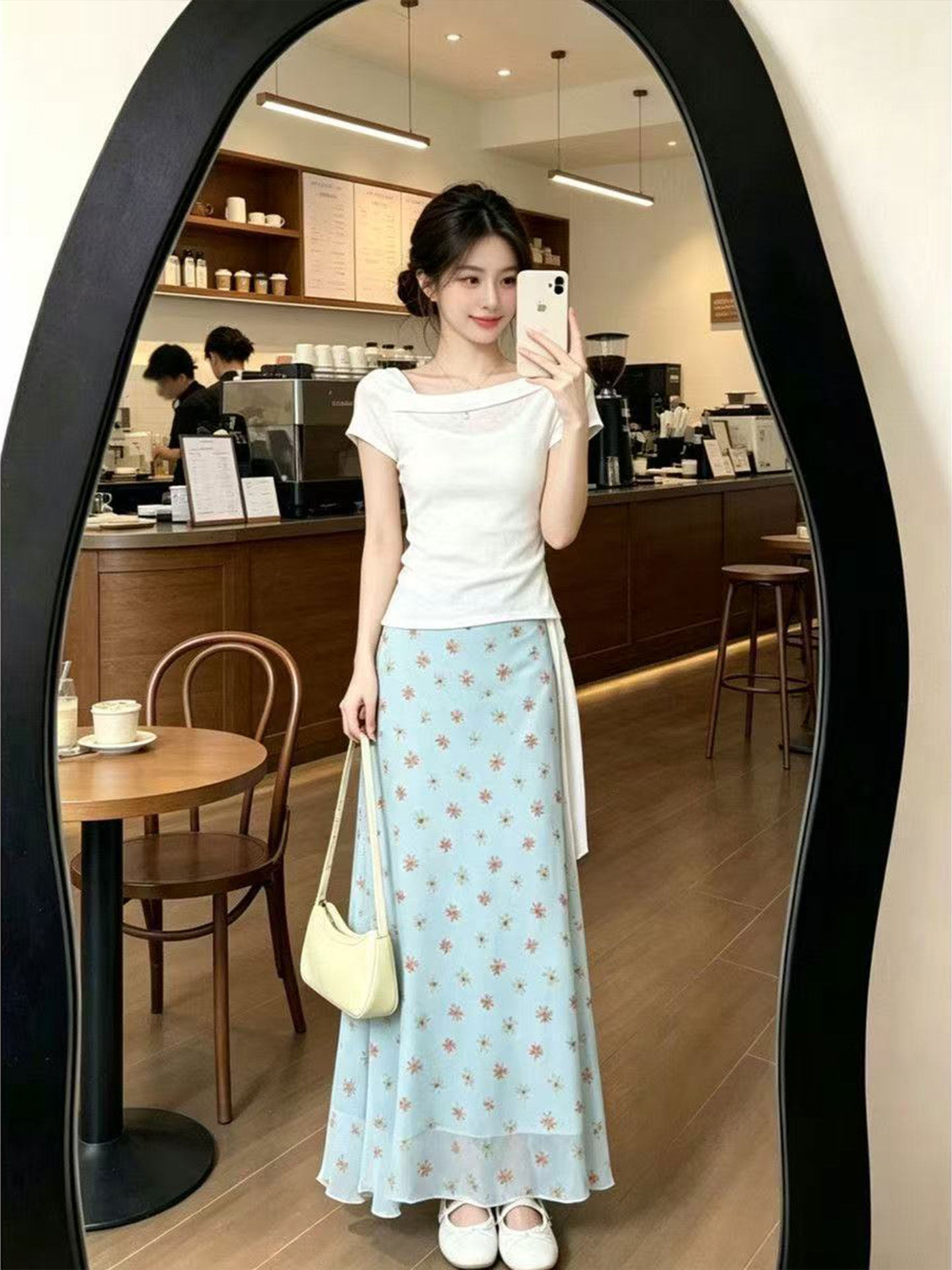 Gaun Korea Desain A-Line Model - Korean Style A Line Shirt Dress ulasan dan harga