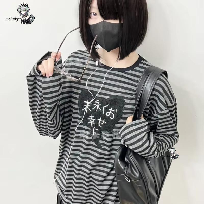 Kaos Lengan Panjang Kerah O Vi - Blouses ulasan dan harga