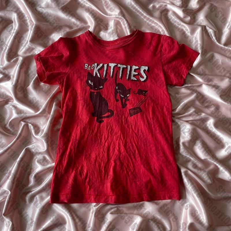 Y2K kaus Grunge Cyber Gotik ka - Y2K Graphic Baby Tee Crop ulasan dan harga