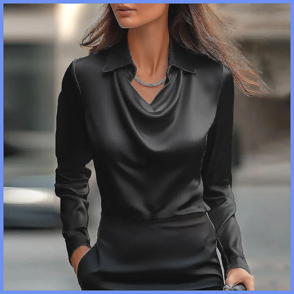 Blus Satin Vintage Wanita Leng - Blouses ulasan dan harga