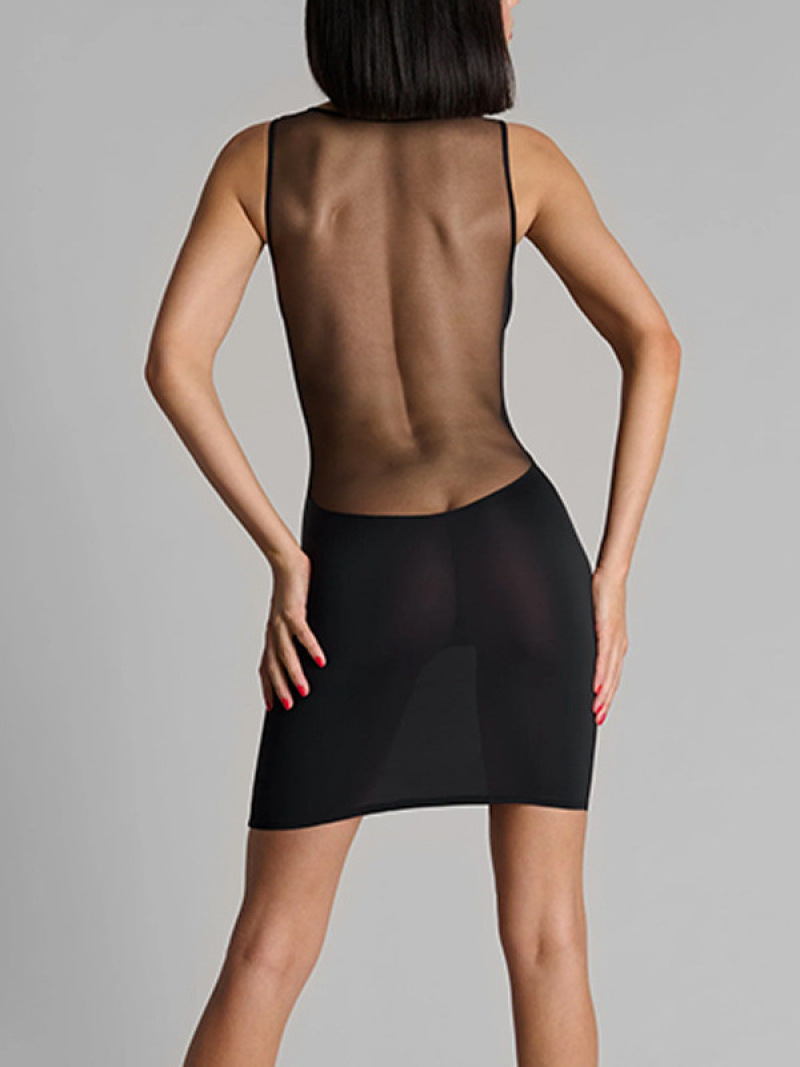 Gaun Bodycon Wanita dengan Sis - Sexy Mesh Sheer Bodycon Dress ulasan dan harga