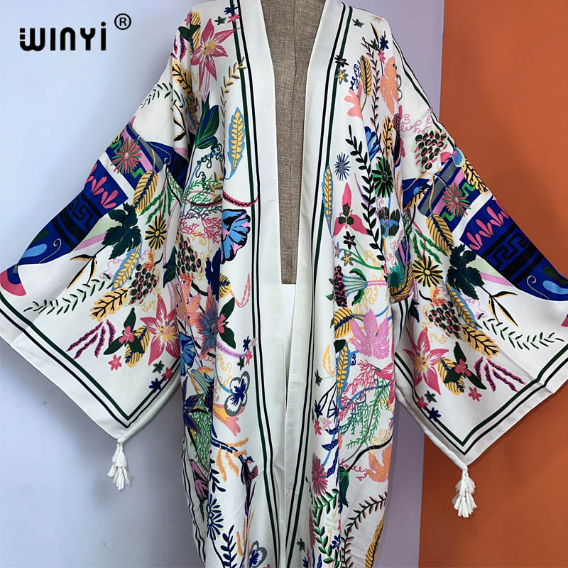 WINYI kimono baru pantai boho  - Boho Summer Beach Maxi Dress ulasan dan harga