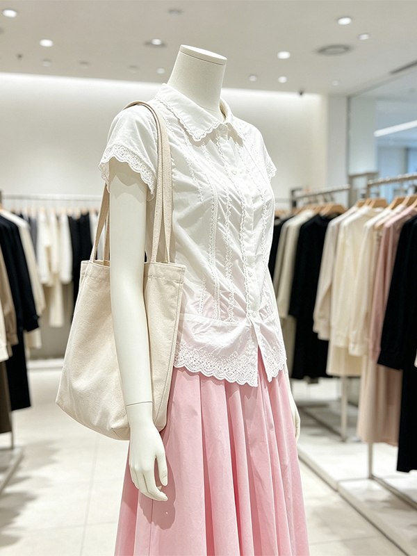 Setelan Kemeja Musim Panas Wan - Korean Style A Line Shirt Dress ulasan dan harga
