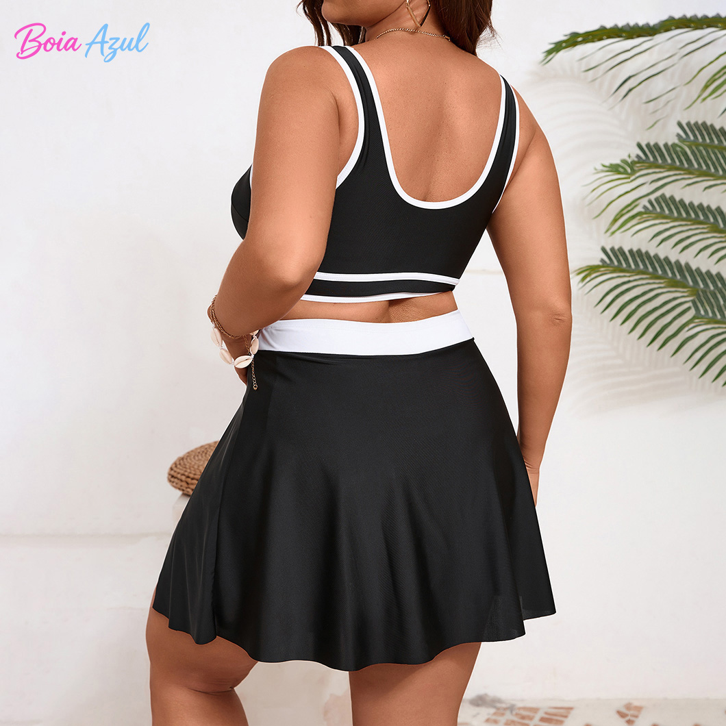 Tankini kontras hitam dan puti - Dresses ulasan dan harga