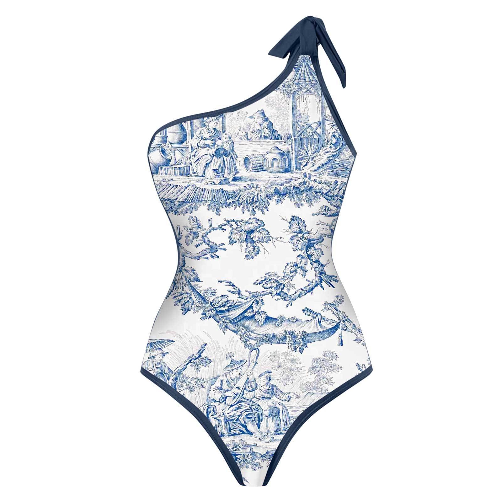 Bikini Wanita Tankini Biru dan - Skirts ulasan dan harga