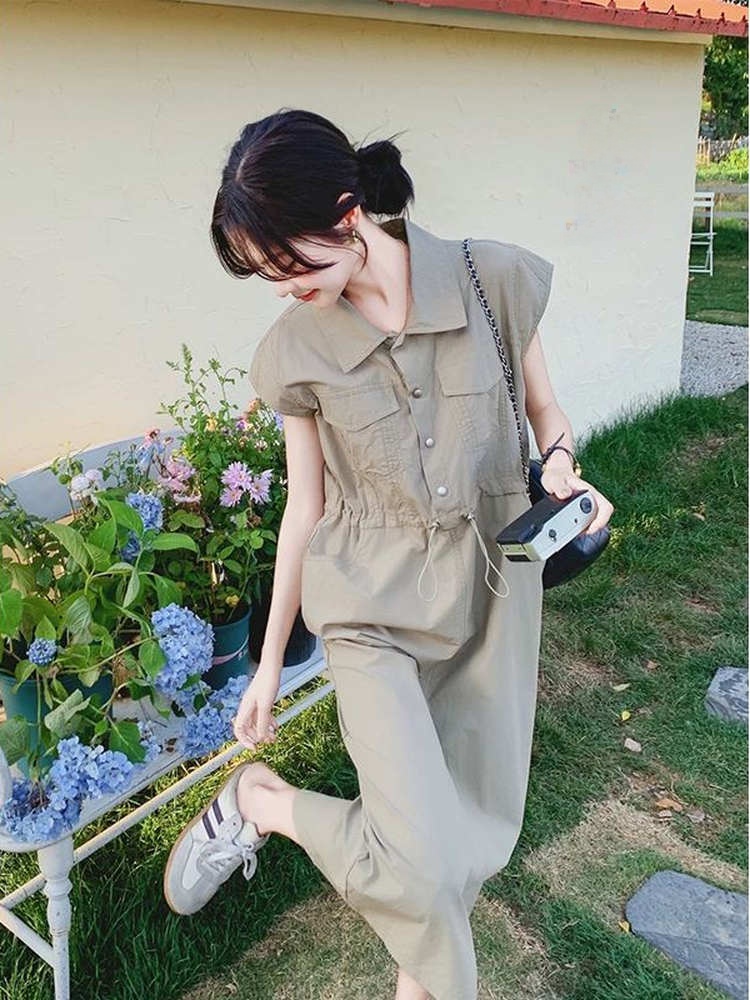 Gaun kemeja gaya Korea ukuran  - Korean Style A Line Shirt Dress ulasan dan harga