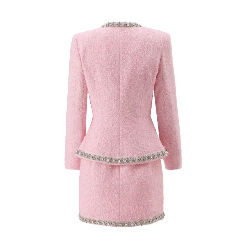 Setelan Wanita Dua Potong Twee - Tweed Two Piece Blazer Dress ulasan dan harga