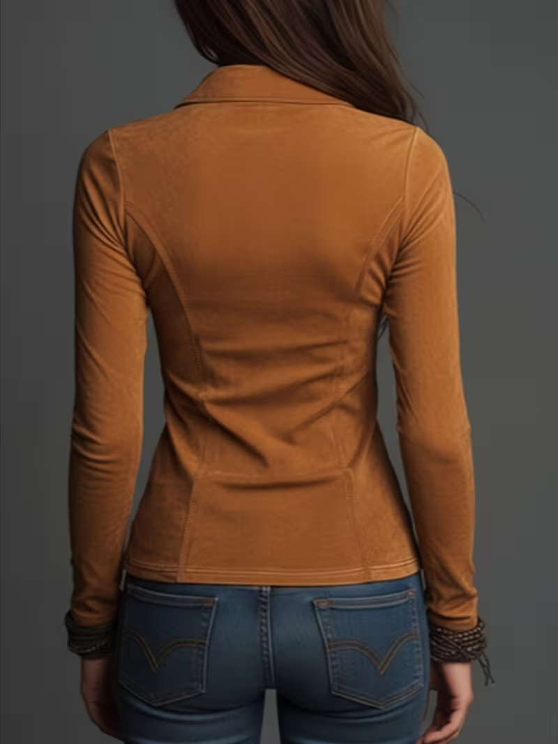 Kemeja Kerah Slim Fit Wanita,  - Blouses ulasan dan harga