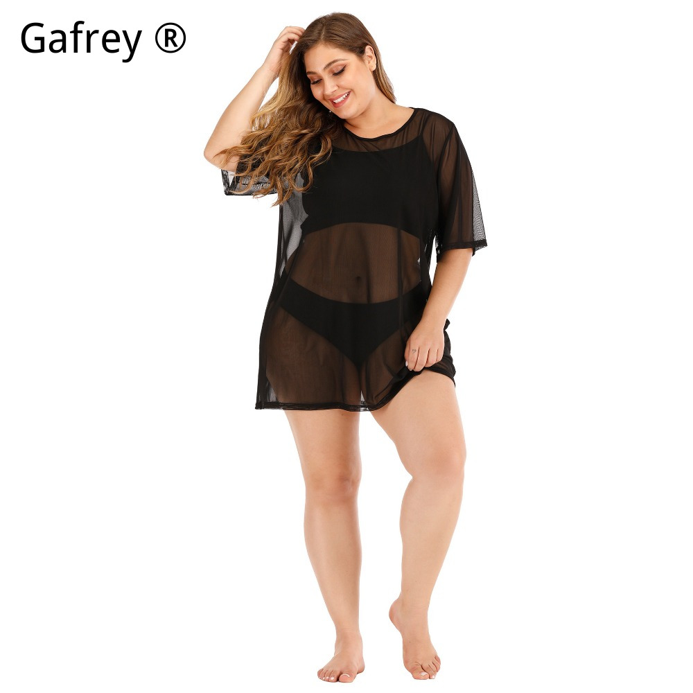 Gaun Pantai Seksi Ukuran Besar - Sexy Mesh Sheer Bodycon Dress ulasan dan harga