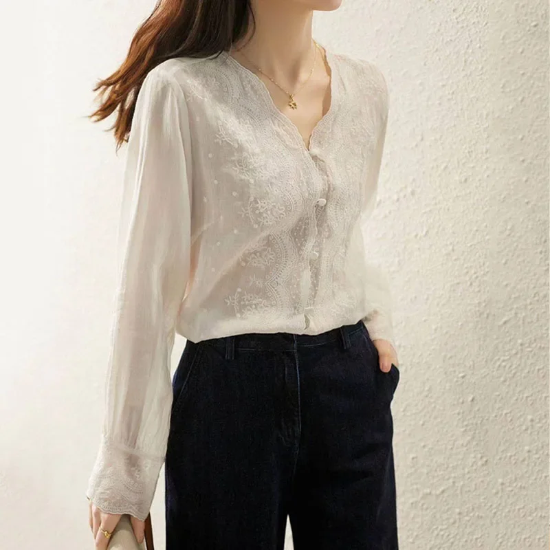 GELITAYIN Blus Linen Lengan Pa - Casual Loose Linen Shirt Dress ulasan dan harga