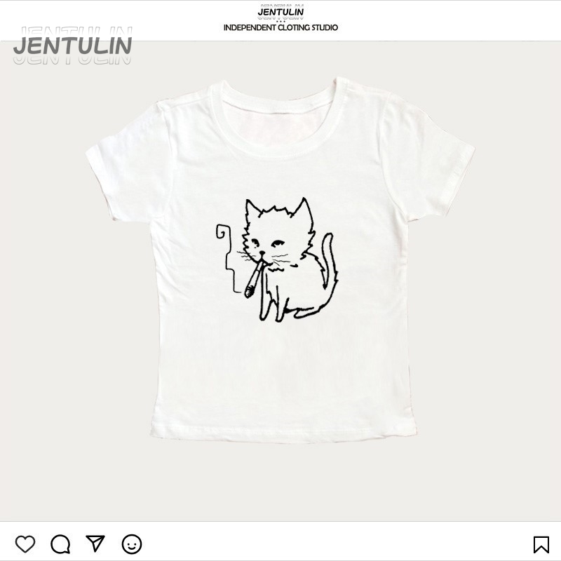 Kaos Crop Top Gaya Korea Y2k 9 - Y2K Graphic Baby Tee Crop ulasan dan harga