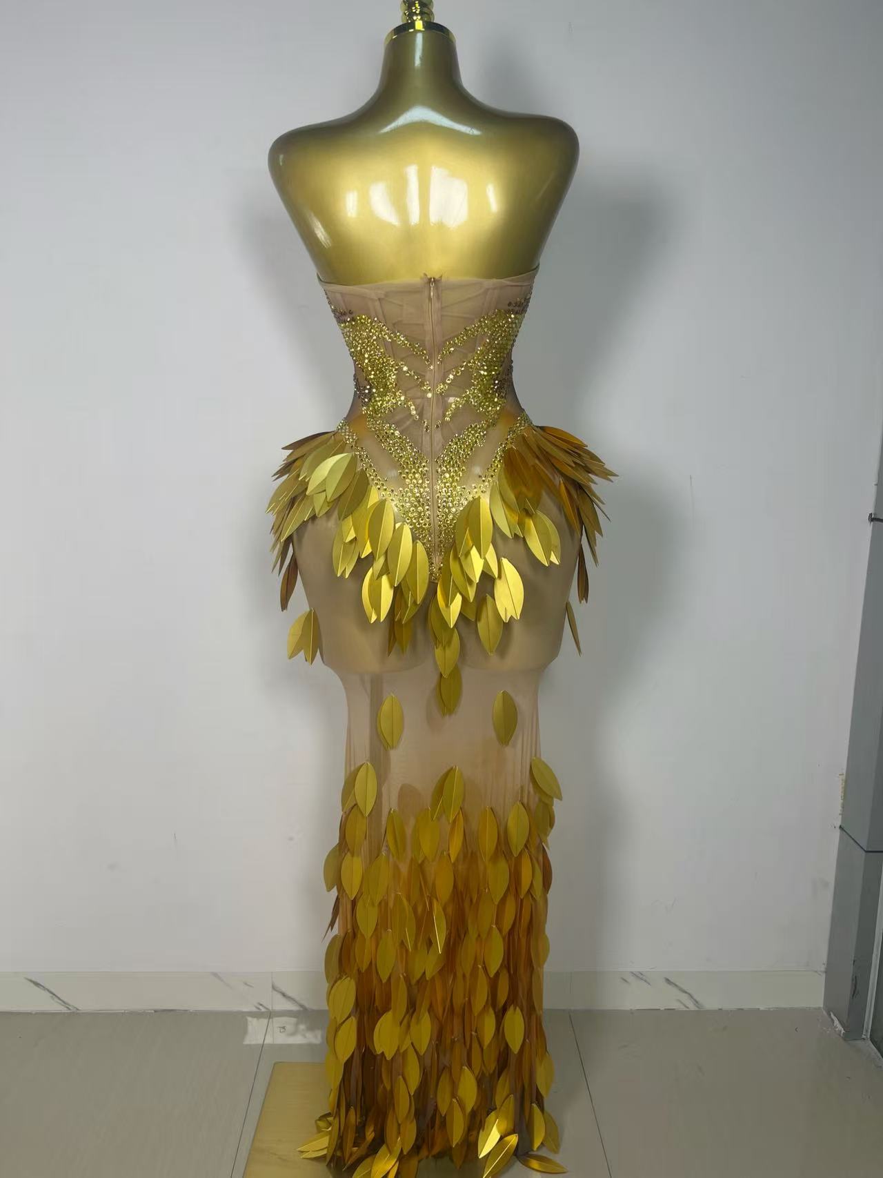 Gaun Pesta Malam Berpayet Rhin - Sparkly Rhinestone Club Party Dress ulasan dan harga