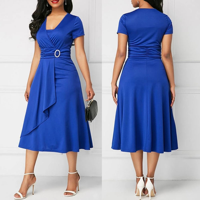 We.Fine Dress Gaun Pesta Midi  - French Vintage Floral Midi Dress ulasan dan harga