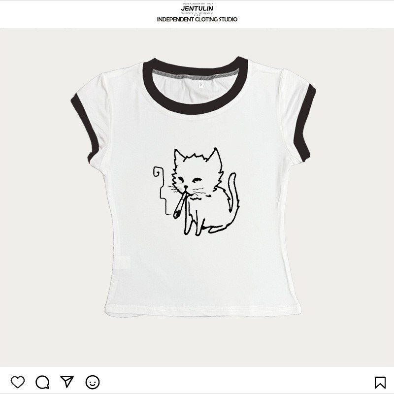 Kaos Korea Style Y2k 90s Baby  - Y2K Graphic Baby Tee Crop ulasan dan harga