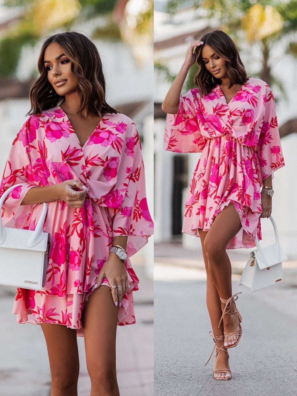 Gaun Mini wanita musim panas b - French Vintage Floral Midi Dress ulasan dan harga