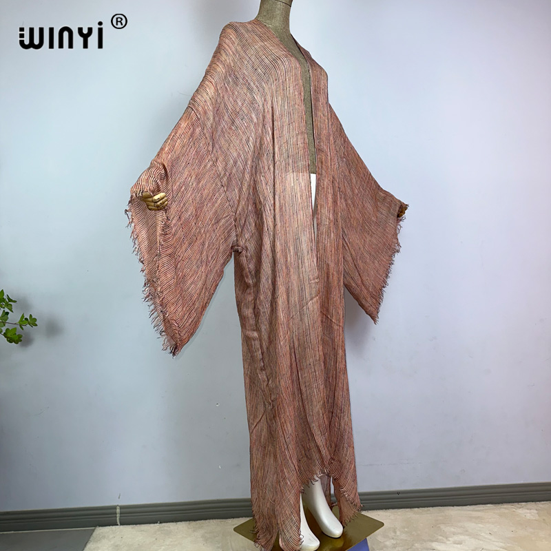 WINYI Gaun Cardigan Wanita Ber - Boho Summer Beach Maxi Dress ulasan dan harga