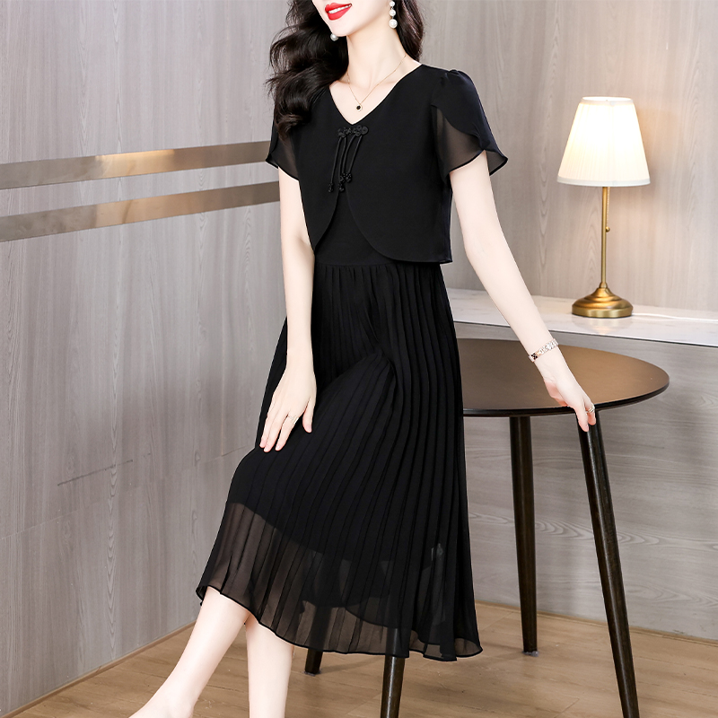 Gaun Berlipat Midi Kasual Sifo - French Vintage Floral Midi Dress ulasan dan harga