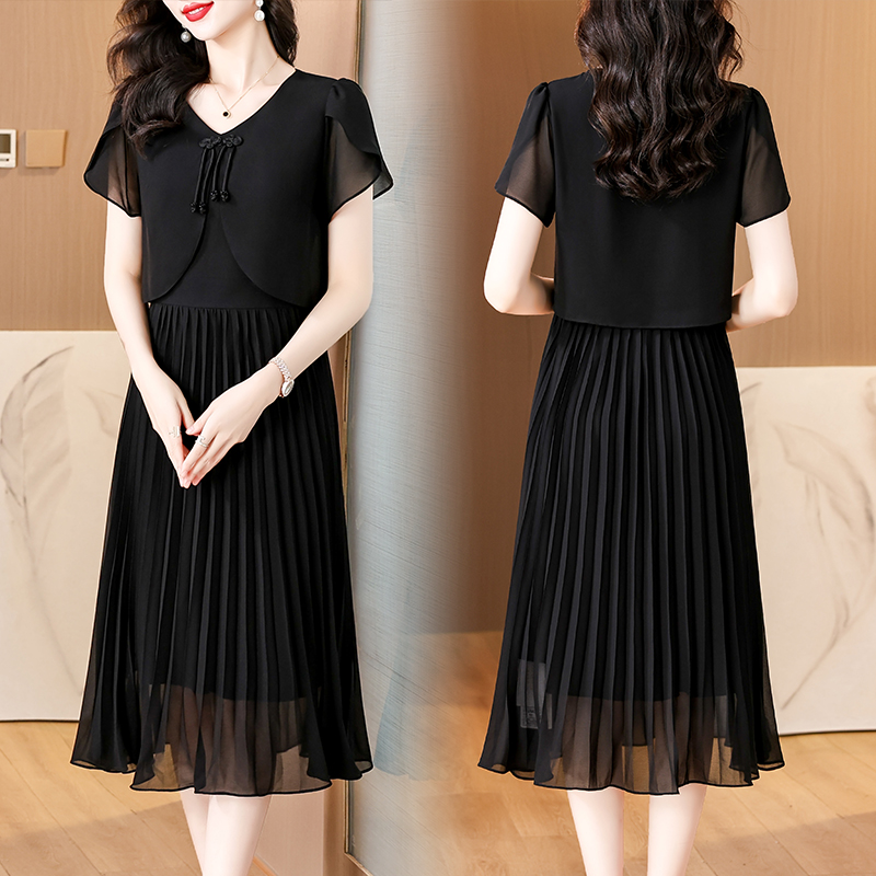 Gaun Berlipat Midi Kasual Sifo - French Vintage Floral Midi Dress ulasan dan harga